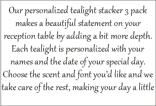 Wedding Tealight 3 pack Description