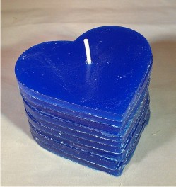 DIY Blue Heart Candle 250