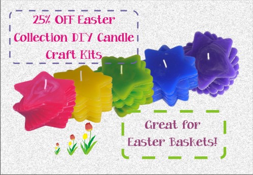 DIY Easter Color Star Candle Cutouts 501