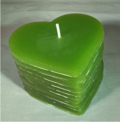 DIY Green Heart Candle 250