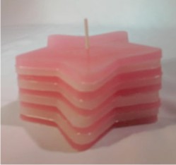 DIY Pink & White Star Candle 250