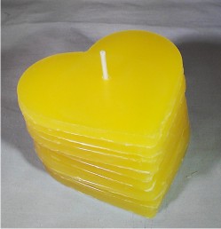 DIY Yellow Heart Candle 250