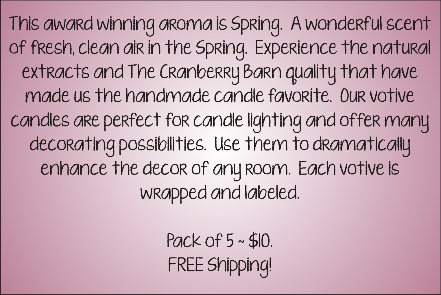 Votive Description - Spring