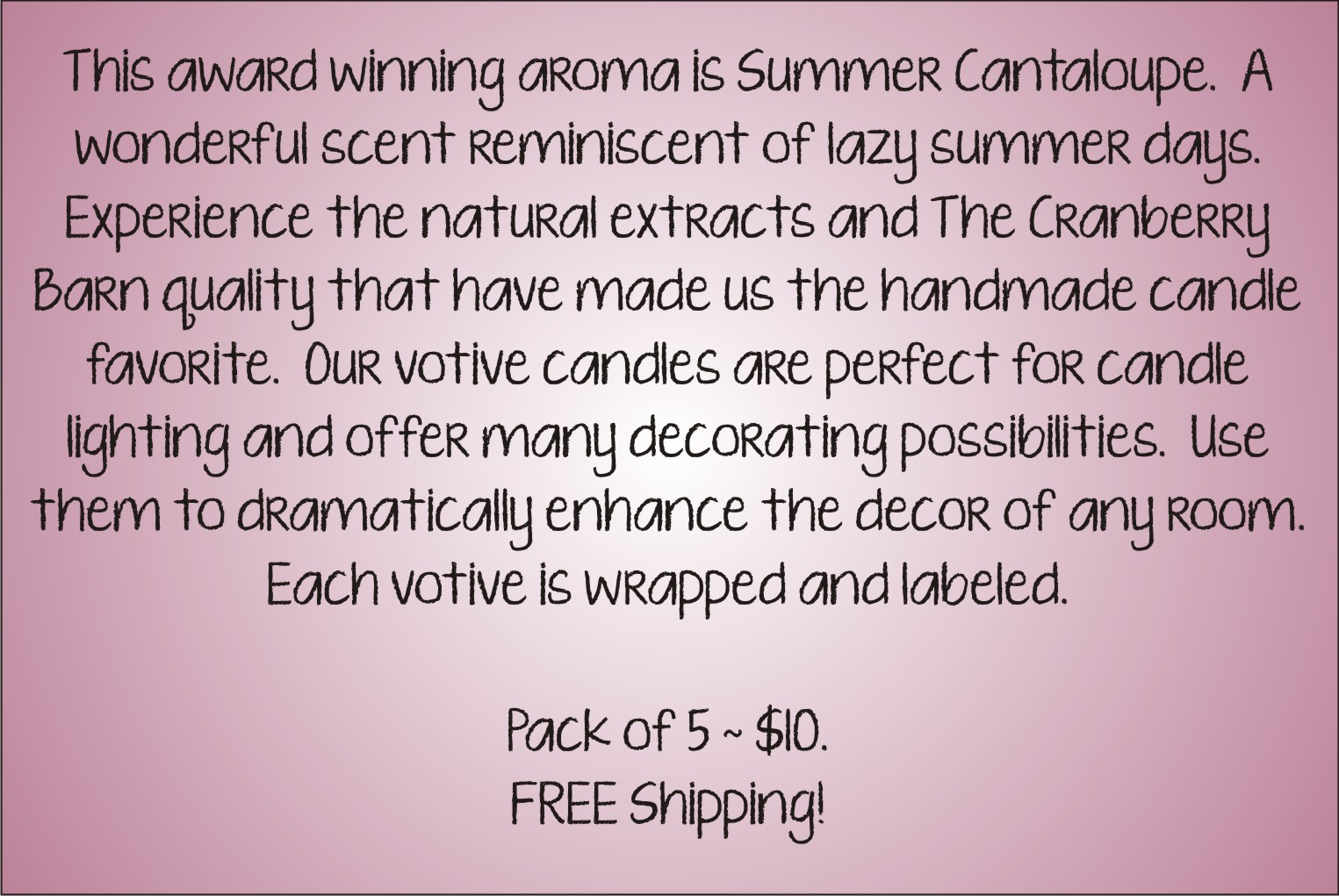 Votive Description - Summer Cantaloupe