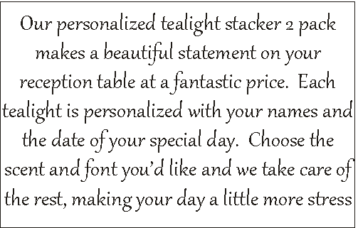 Wedding Tealight 2 pack Description