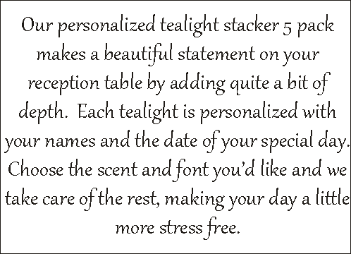Wedding Tealight 5 pack Description